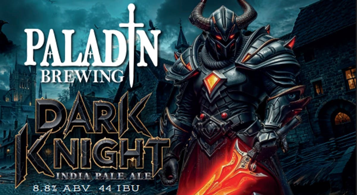 Dark Knight Black IPA poured in a glass