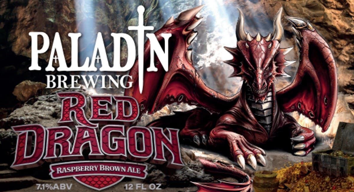 Red Dragon Raspberry Brown poured in a glass