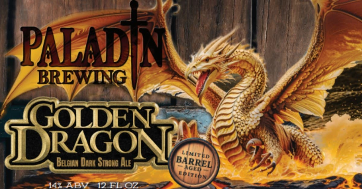 Barrel Aged Golden Dragon poured in a glass