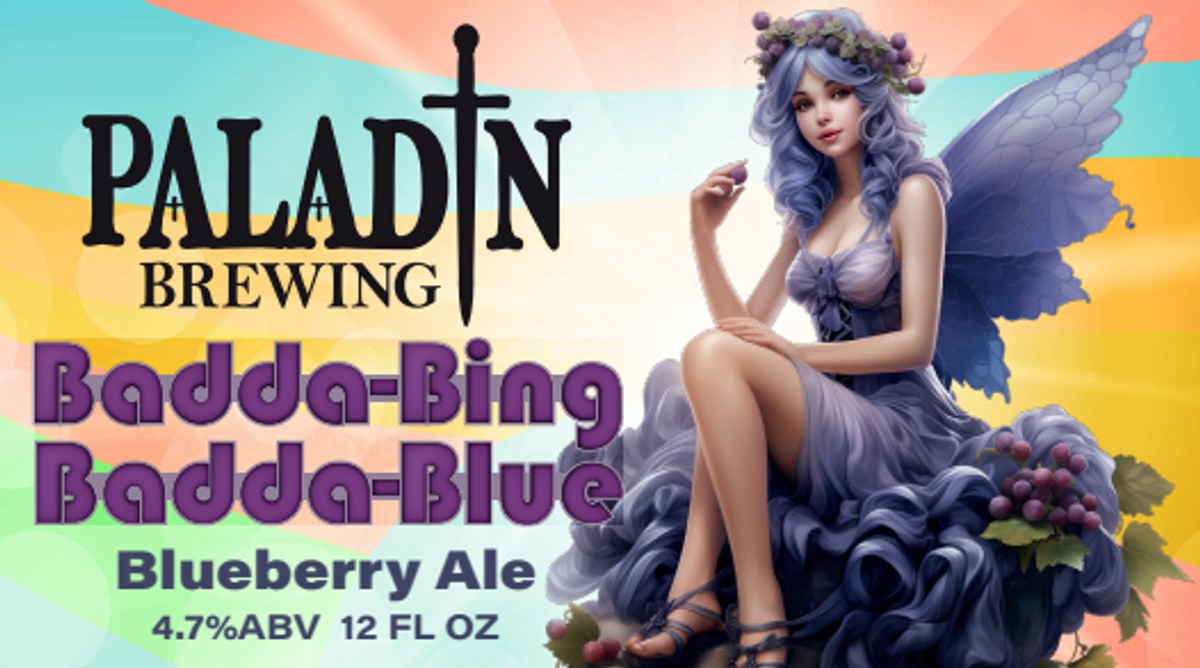 Badda-Bing Badda-Blue (Blueberry) poured in a glass