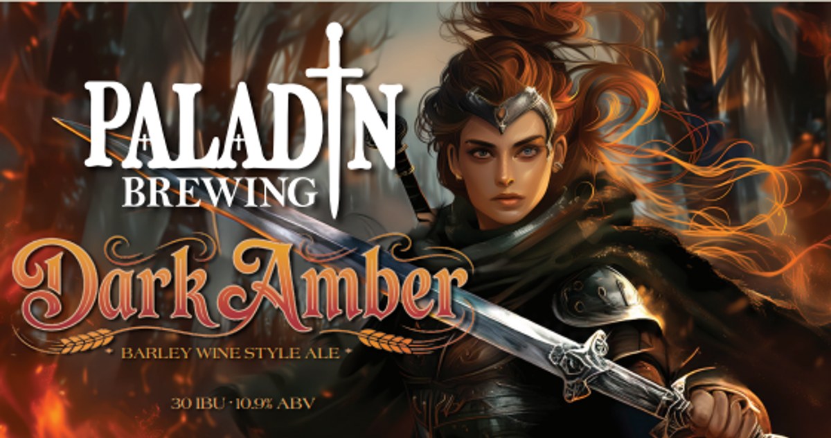 Dark Amber Barleywine Style Ale poured in a glass