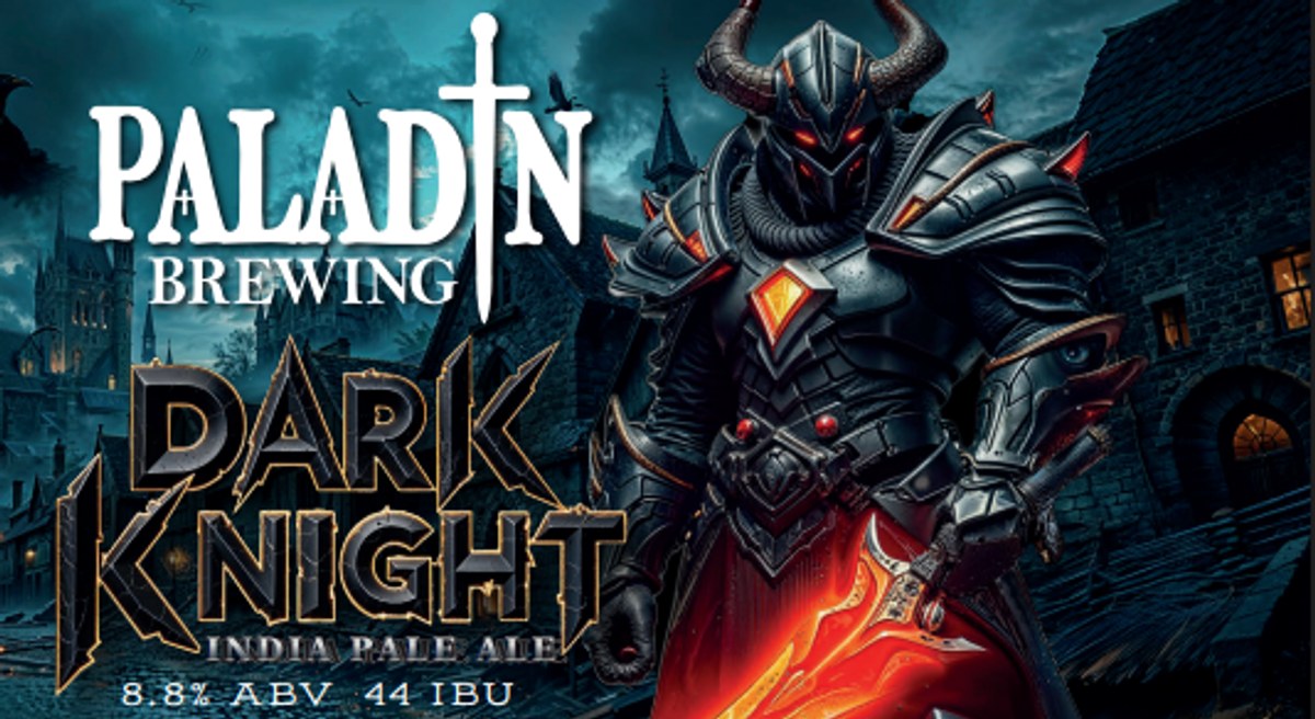 Dark Knight Black IPA poured in a glass