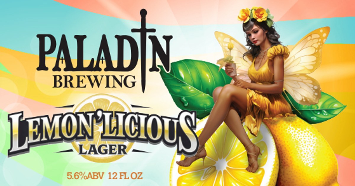 Lemon 'Licious Lager poured in a glass