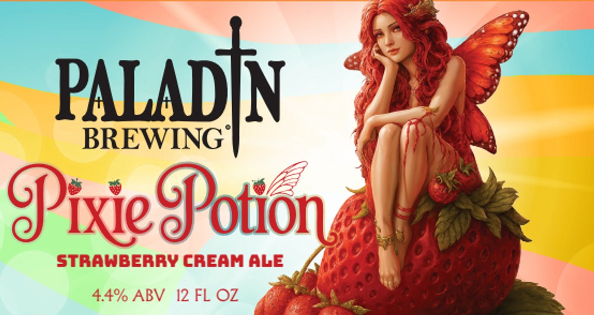 Pixie Potion (Strawberry) poured in a glass