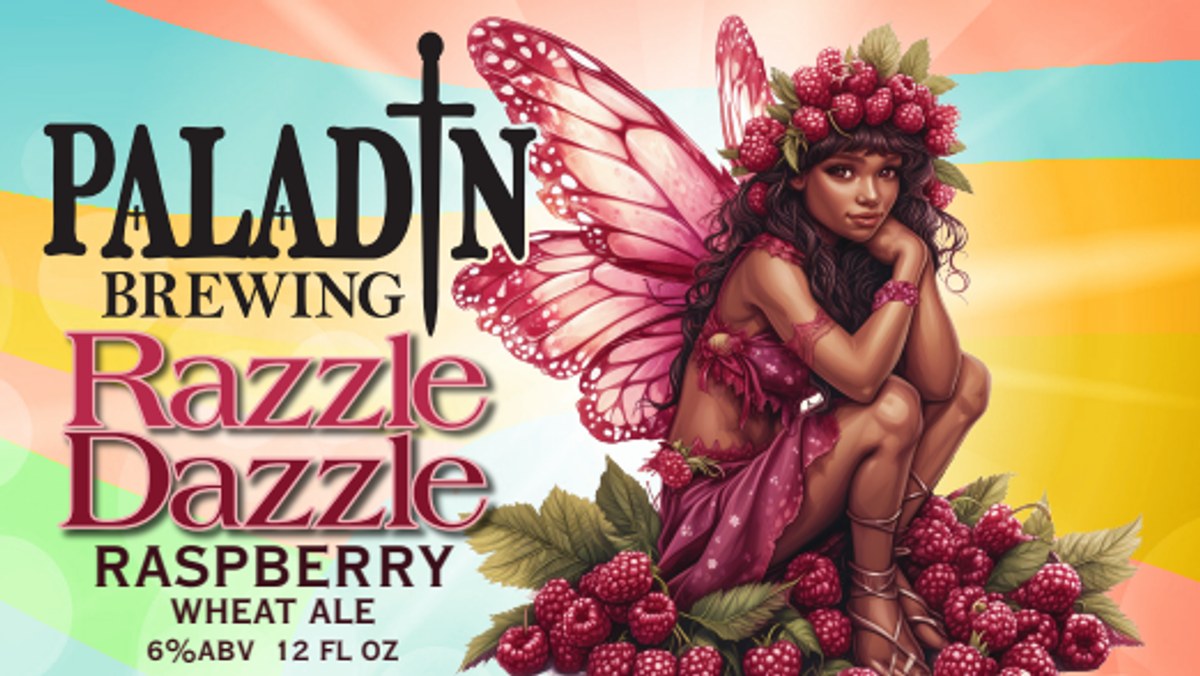 Razzle Dazzle Raspberry Wheat poured in a glass