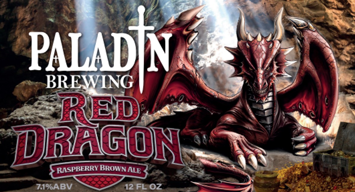 Red Dragon Raspberry Brown poured in a glass